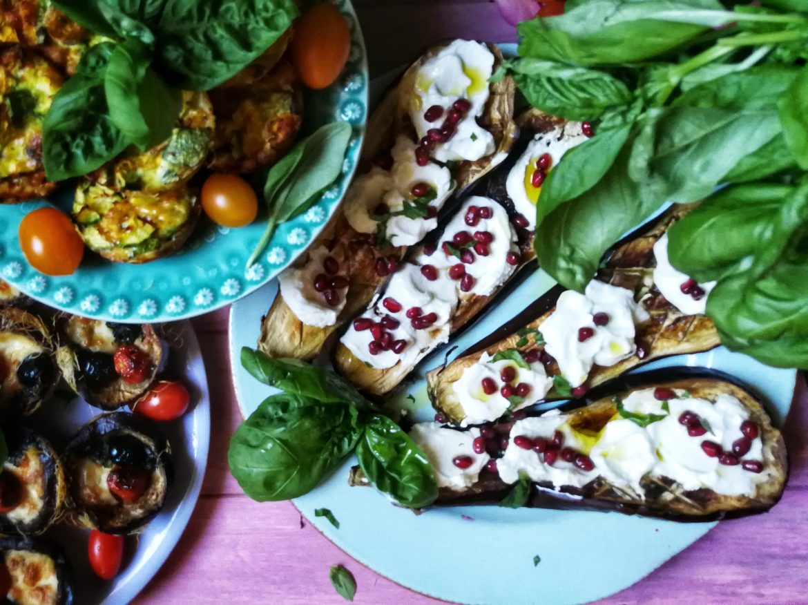 edf Melanzane grigliate à pois (con labaneh e melagrana)